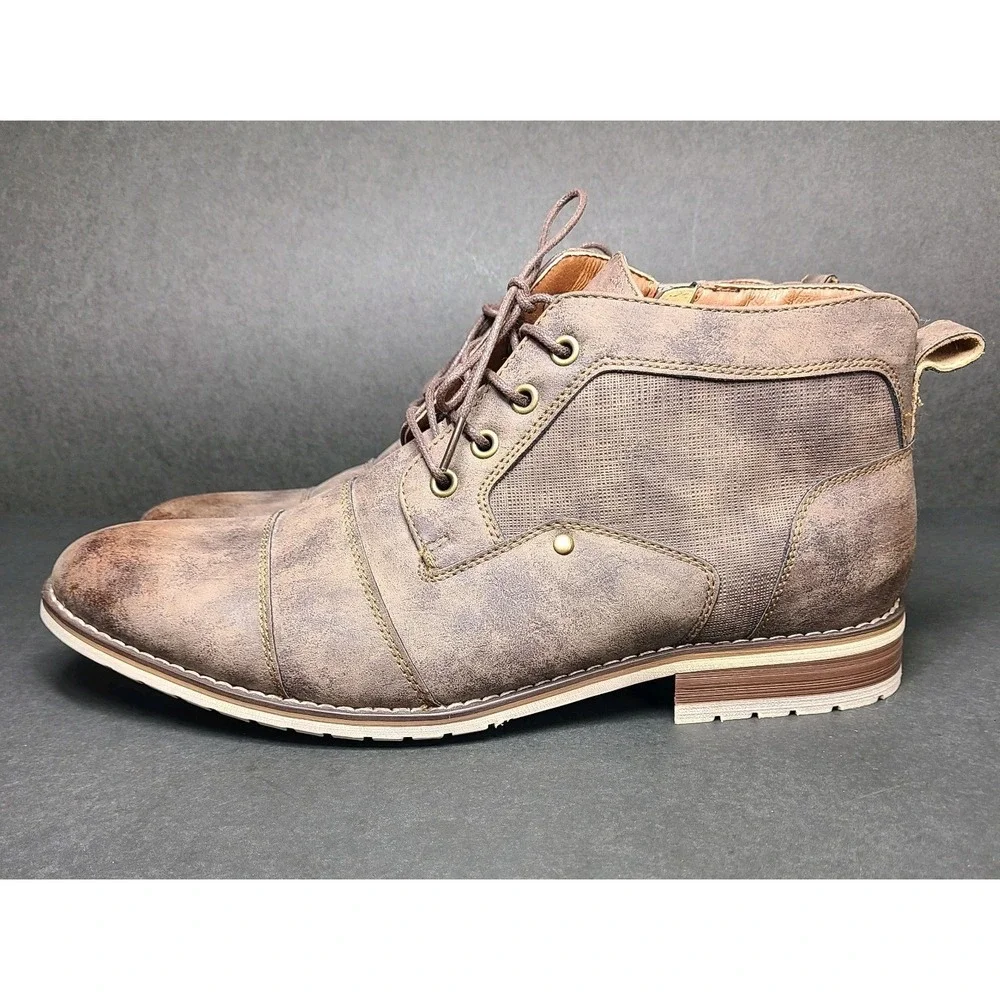 Ferro Aldo Blaine Mens Chukka Boots Size 11 Brown Distressed Lace Up Ankle